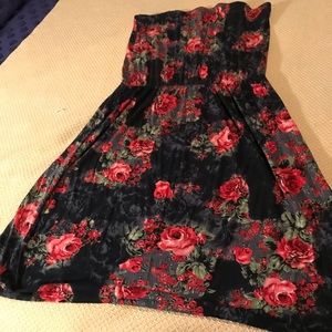 ASOS sleeveless gathered waist tube dress